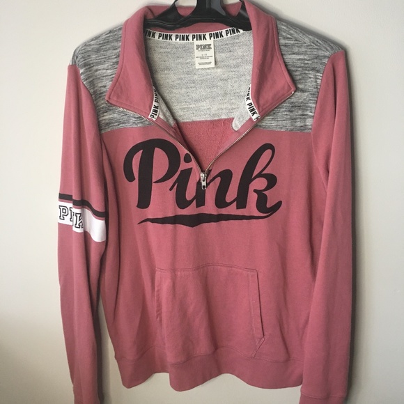 Pink half-zip jacket